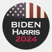 BIDEN HARRIS 2024 Grote Campagne Ronde Sticker (Voorkant)