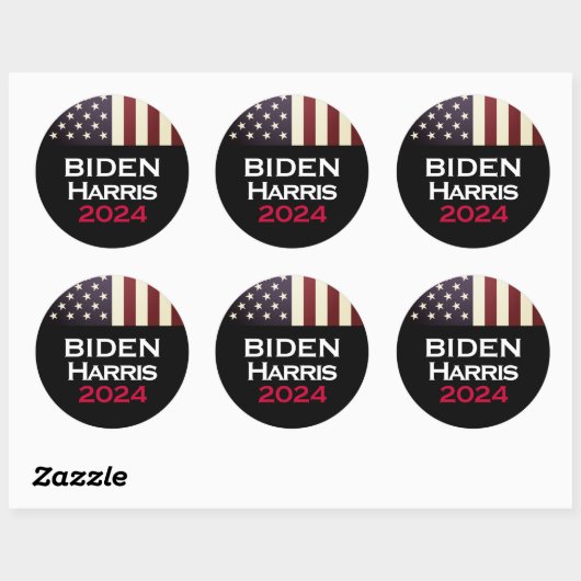 BIDEN HARRIS 2024 Grote Campagne Ronde Sticker (Vel)