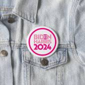 Biden Harris 2024 in Roze Ronde Button 7,6 Cm (In situ)