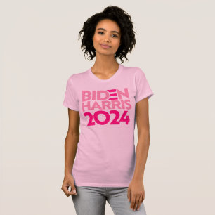 Biden Harris 2024 in Roze T-shirt