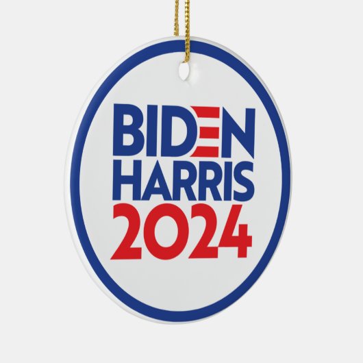 Biden Harris 2024 Keramisch Ornament (Rechts)