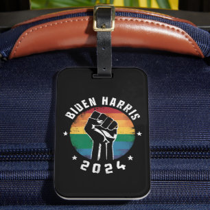 Biden Harris 2024 LGBT Regenboog Gay Pride Verkiez Bagagelabel