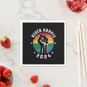 Biden Harris 2024 LGBT Regenboog Gay Pride Verkiez Servet
