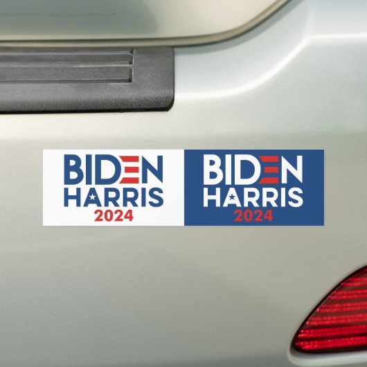 Biden Harris 2024 logo - Halfweg voor 2 Bumpersticker (Op auto)