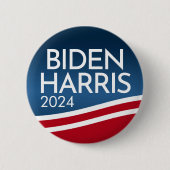 Biden Harris 2024 - Modern Wave Design Button (Voorkant)