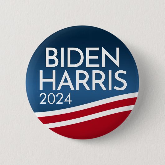 Biden Harris 2024 - Modern Wave Design Button (Voorkant)
