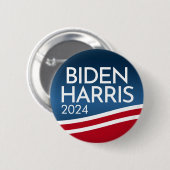 Biden Harris 2024 - Modern Wave Design Button (Voorkant /achterkant)