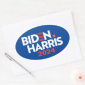 Biden Harris 2024 Ovale Sticker (Envelop)