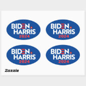 Biden Harris 2024 Ovale Sticker (Vel)