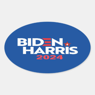 Biden Harris 2024 Ovale Sticker