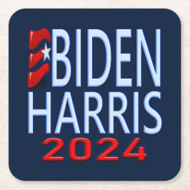 Biden Harris 2024 presidentsverkiezingen Kartonnen Onderzetters
