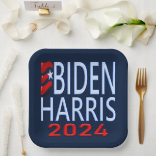 Biden Harris 2024 presidentsverkiezingen Papieren Bordje