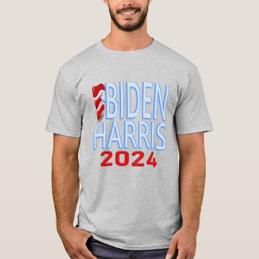 Biden Harris 2024 presidentsverkiezingen T-shirt (Voorkant)