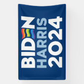 Biden Harris 2024 Regenboog Vlag LGBT Spandoek (Verticaal)