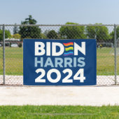 Biden Harris 2024 Regenboog Vlag LGBT Spandoek (Insitu)