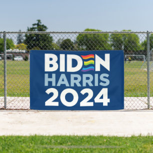 Biden Harris 2024 Regenboog Vlag LGBT Spandoek