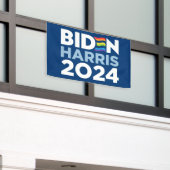 Biden Harris 2024 Regenboog Vlag LGBT Spandoek (Buitenkant Gebouw)