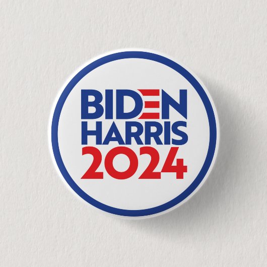 Biden Harris 2024 Ronde Button 3,2 Cm (Voorkant)
