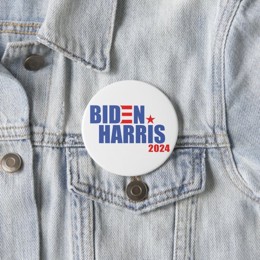 Biden / Harris 2024 Ronde Button 7,6 Cm (In situ)