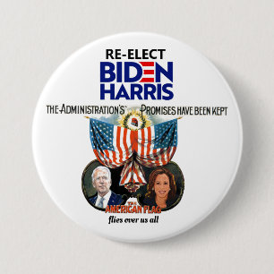 Biden Harris 2024 Ronde Button 7,6 Cm
