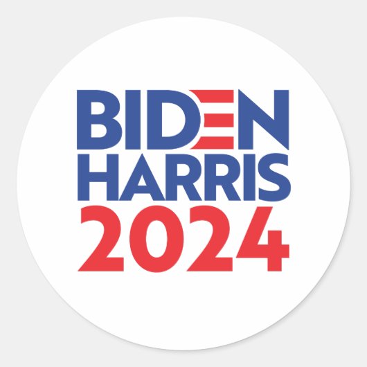 BIDEN HARRIS 2024 RONDE STICKER (Voorkant)