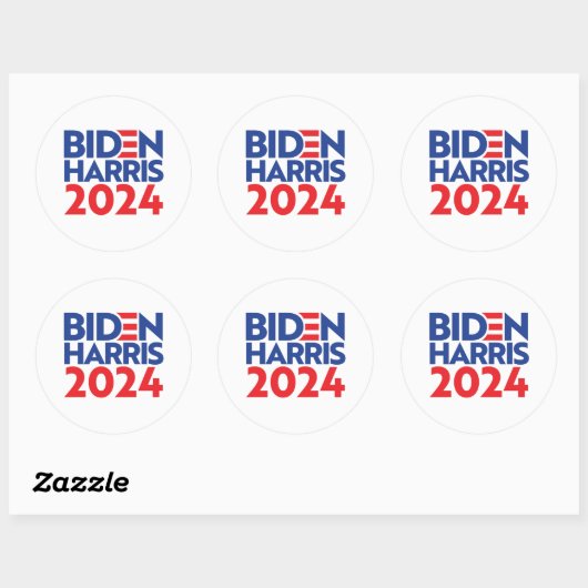 BIDEN HARRIS 2024 RONDE STICKER (Vel)