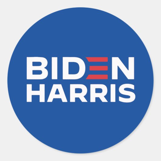 BIDEN HARRIS 2024 RONDE STICKER (Voorkant)