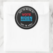 Biden Harris 2024 Save The Melting Pot Ronde Sticker (Tas)