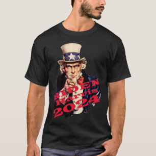 Biden Harris 2024 Stem Blau Democratisch Ticket T-shirt