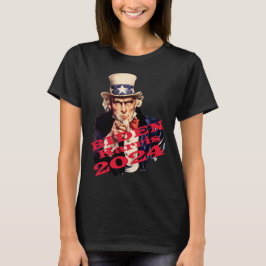 Biden Harris 2024 Stem Blauwe Democratische Lijst T-shirt