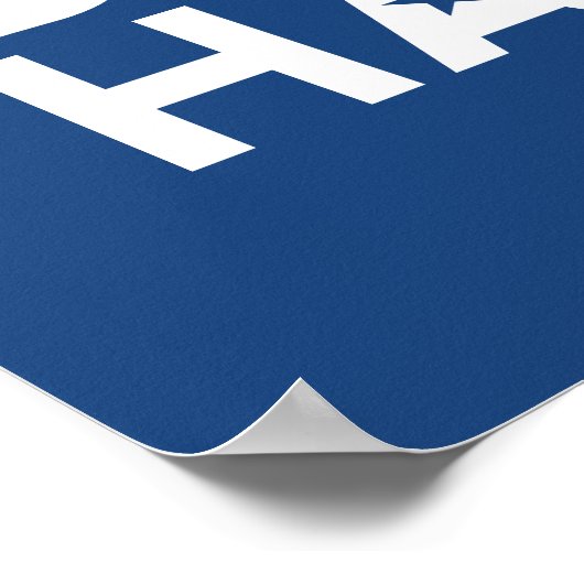 Biden Harris 2024 ster - rood wit blauw Poster (Hoek)