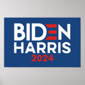 Biden Harris 2024 ster - rood wit blauw Poster (Voorkant)