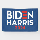 Biden Harris 2024 ster - rood wit blauw Spandoek (Horizontaal)