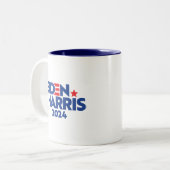 BIDEN HARRIS 2024 T-Shirt Car Magnet Coffee Mok (Voorkant links)