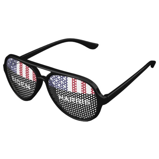 BIDEN HARRIS 2024 USA Flag Party Aviators Aviator Zonnebril (Gekanteld)
