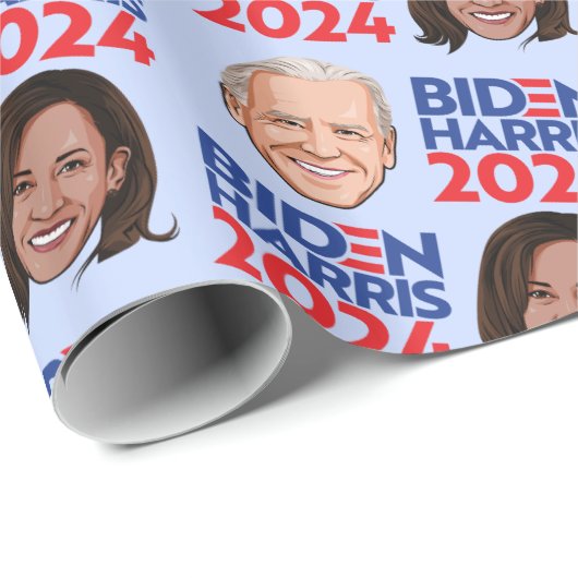 Biden Harris 2024 Verjaardag Cadeaupapier (Rol Hoek)