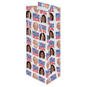 Biden Harris 2024 Verjaardag Wijn Cadeautas (Achterkant Gekanteld)