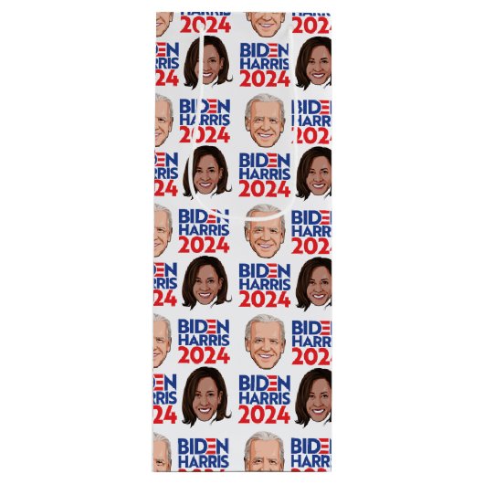 Biden Harris 2024 Verjaardag Wijn Cadeautas (Voorkant)