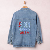 Biden Harris 2024 Verkiezing Blauw Denim Jasje Denim Jacket (Hangar)
