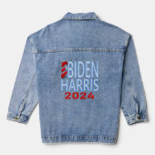 Biden Harris 2024 Verkiezing Blauw Denim Jasje Jacket (Achterkant)