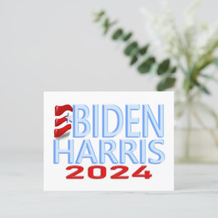Biden Harris 2024 Verkiezing Briefkaart