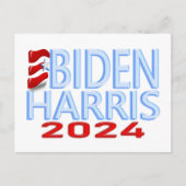 Biden Harris 2024 Verkiezing Briefkaart (Voorkant)