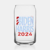 Biden Harris 2024 Verkiezing Drinkware Set Blikvorm Glas (Voorkant)