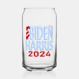 Biden Harris 2024 Verkiezing Drinkware Set Blikvorm Glas
