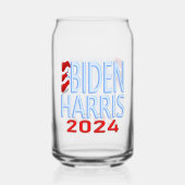 Biden Harris 2024 Verkiezing Drinkware Set Blikvorm Glas (Achterkant)