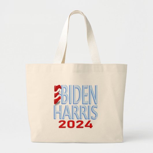 Biden Harris 2024 verkiezing Jumbo Grote Canvas ta Grote Tote Bag (Voorkant)