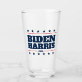 Biden Harris 2024 verkiezingsdemocraat bier Glas (Voorkant)