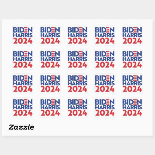 Biden Harris 2024 Vierkante Sticker (Vel)