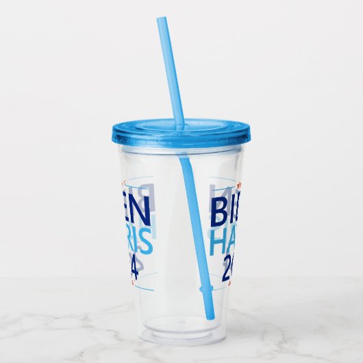 Biden Harris 2024 voor de President US-verkiezinge Acryl Drinkbeker (Links)