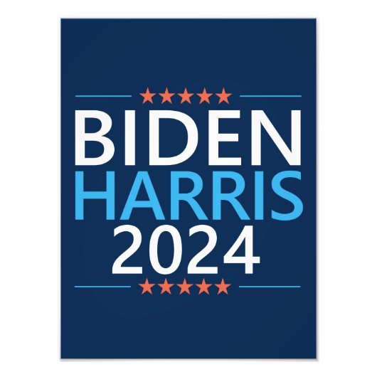Biden Harris 2024 voor de President US-verkiezinge Foto Afdruk (Voorkant)